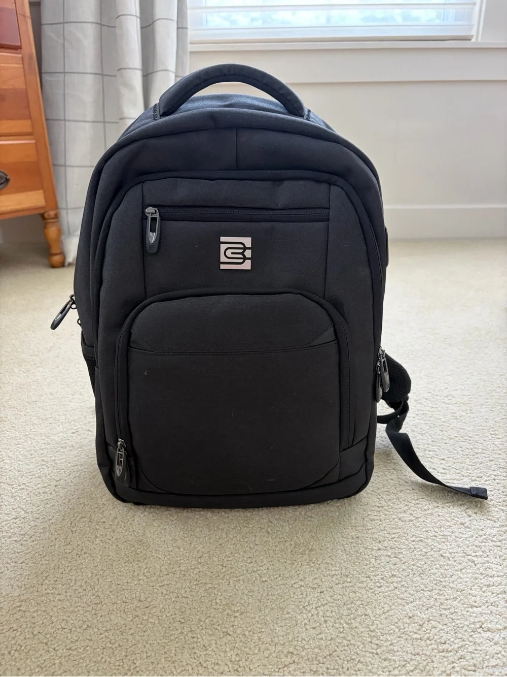Bruno Cavalli Slim Business Travel Laptop Backpack with USB Port